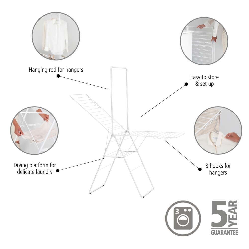TENDEDERO BRABANTIA HANGON CON BARRA 25 MT WHITE - 6
