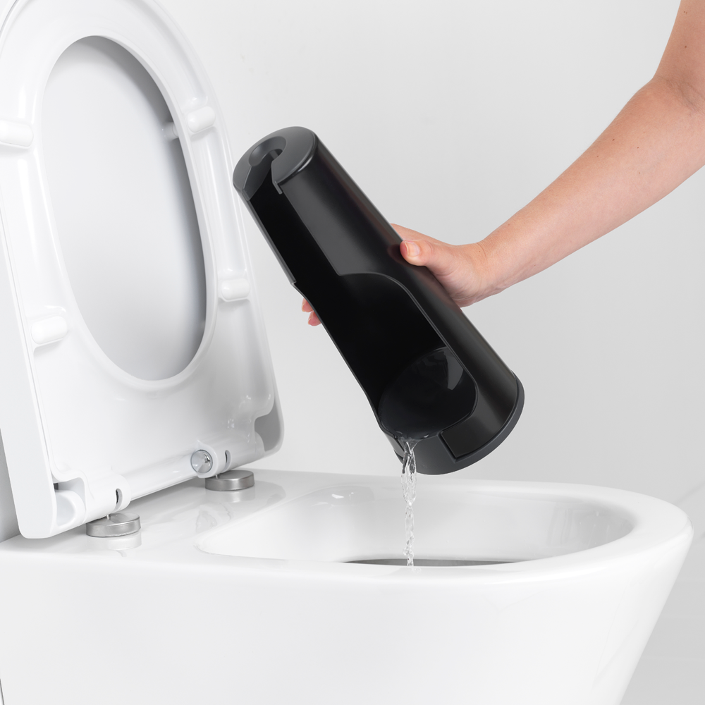 ESCOBILLA DE BAÑO CON SOPORTE RENEW MATT BLACK - 5