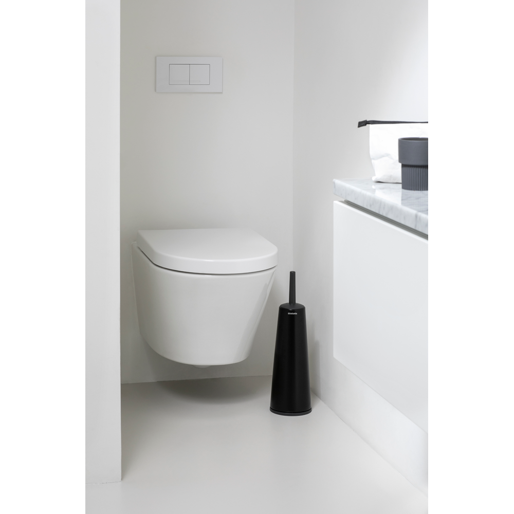 ESCOBILLA DE BAÑO CON SOPORTE RENEW MATT BLACK - 6