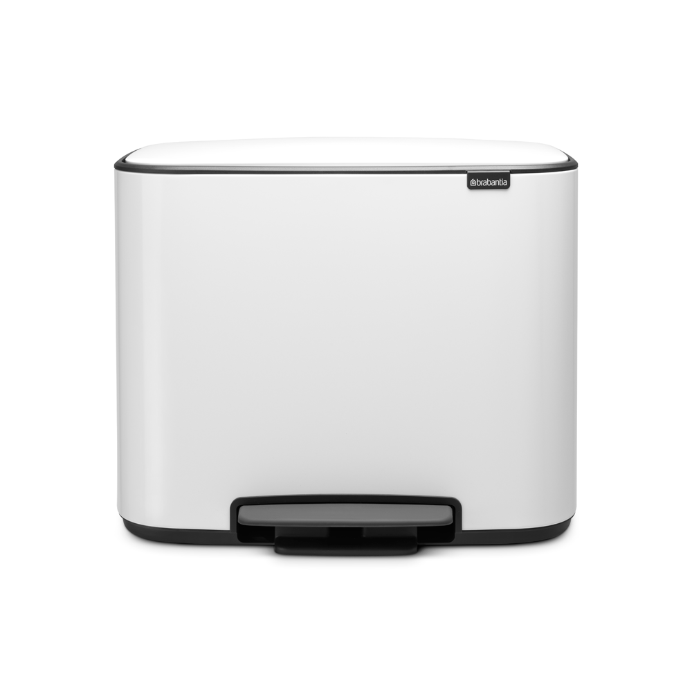 BASURERO BRABANTIA PEDAL BO 11 + 23 LT WHITE - 1