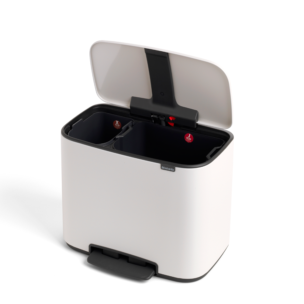 BASURERO BRABANTIA PEDAL BO 11 + 23 LT WHITE - 3
