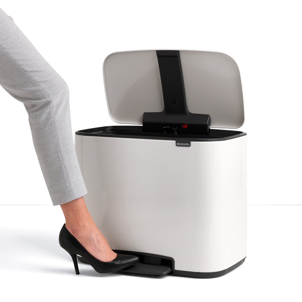 BASURERO BRABANTIA PEDAL BO 3 X 11 LT WHITE - 3