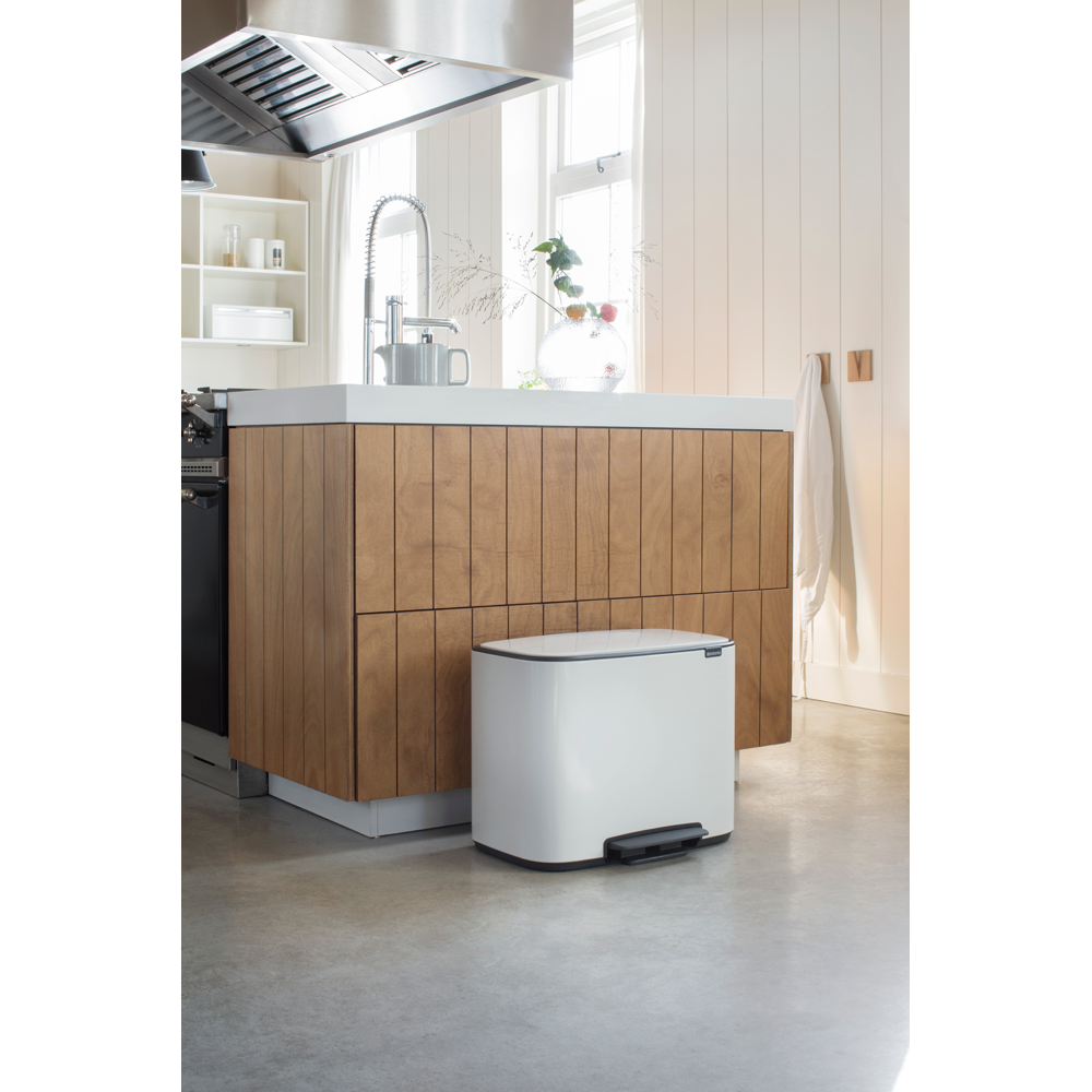 BASURERO BRABANTIA PEDAL BO 3 X 11 LT WHITE - 6