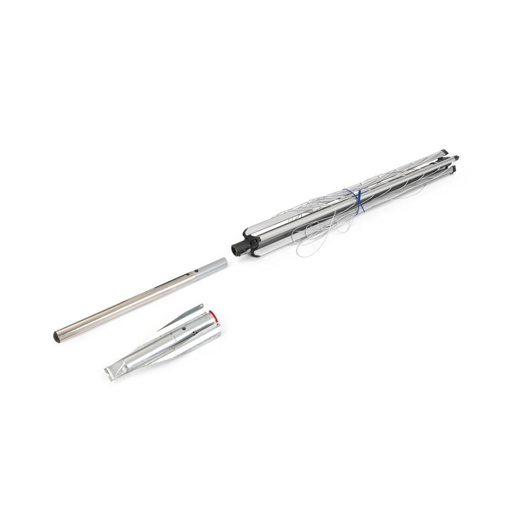TENDEDERO BRABANTIA PARAGUAS ROTATORIO LIFT-O-MATIC 40 MT + SOPORTE JARDÍN METALLIC GREY - 3