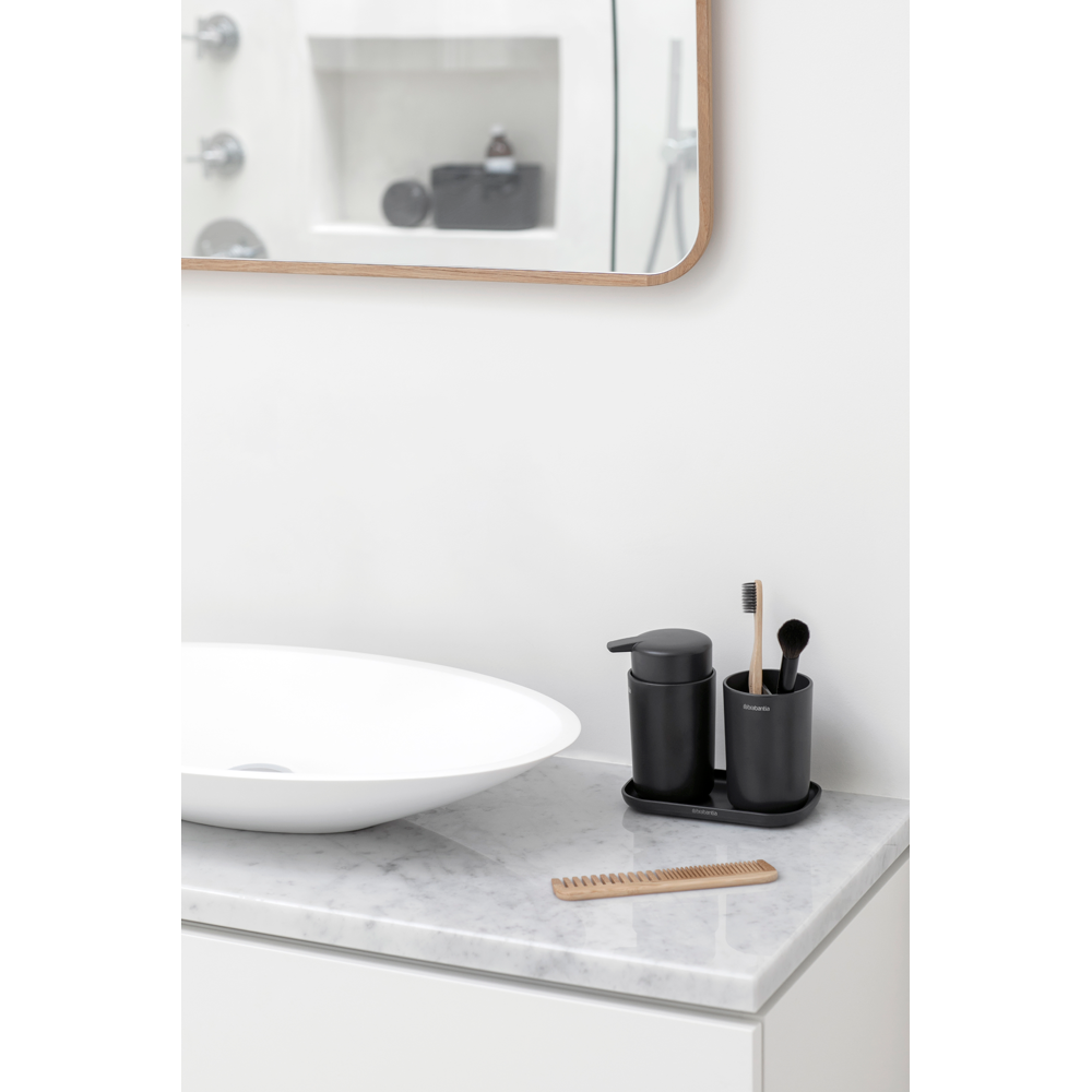 SET BRABANTIA ACCESORIOS EL BAÑO RENEW DARK GREY - 6
