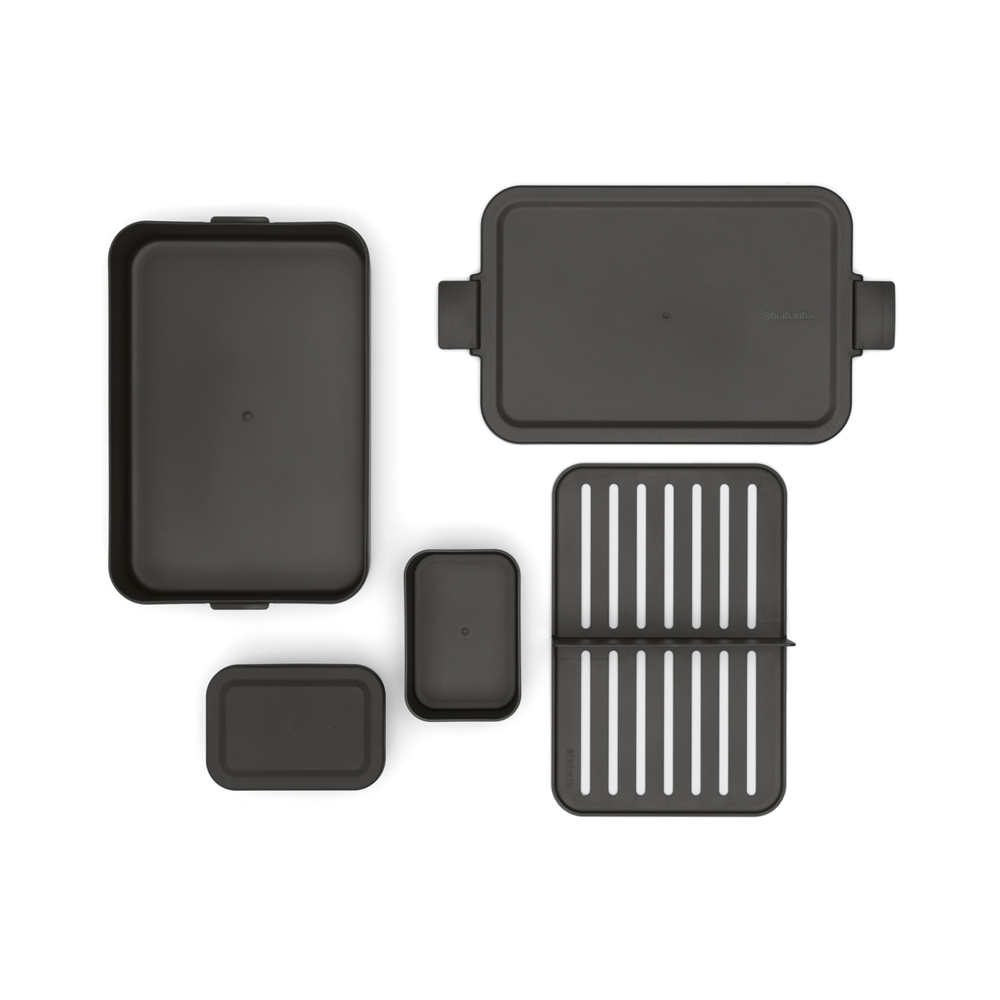 CONTENEDOR BRABANTIA ALMUERZO MAKE & TAKE BENTO GRANDE DARK GREY - 3