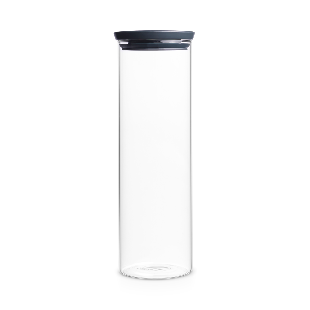 CONTENEDOR BRABANTIA VIDRIO APILABLE 1.9 LT DARK GREY - 1
