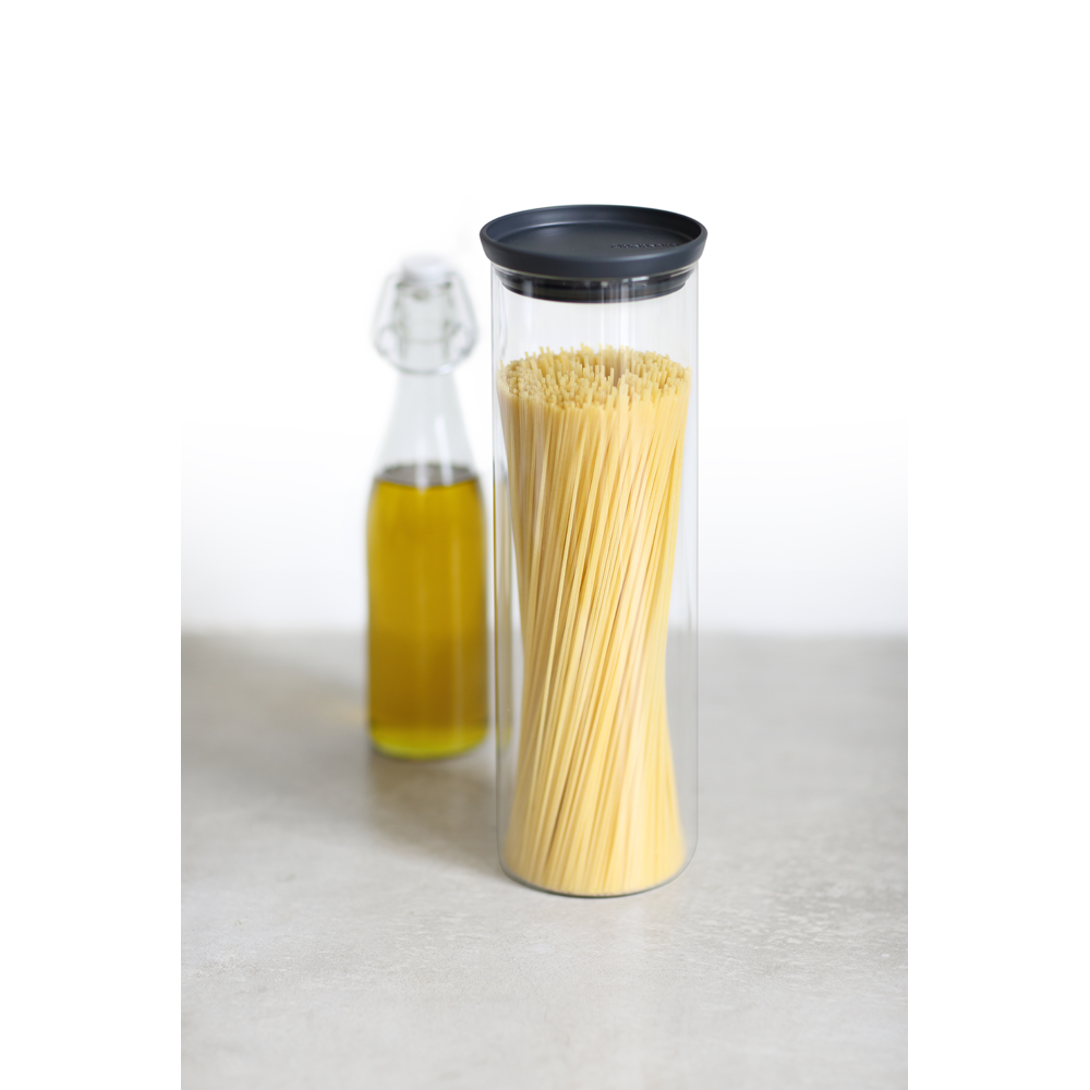CONTENEDOR BRABANTIA VIDRIO APILABLE 1.9 LT DARK GREY - 2