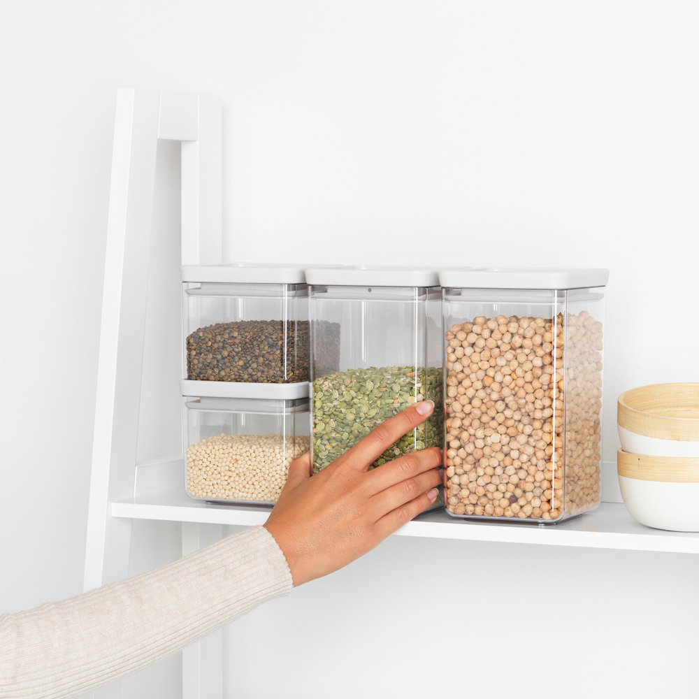 CONTENEDORE BRABANTIA JUEGO 4 CUADRADOS TASTY + WHITE - 4