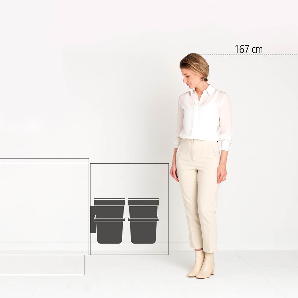 BASURERO BRABANTIA SORT & GO 2 X 12 LITROS MULTI - 2