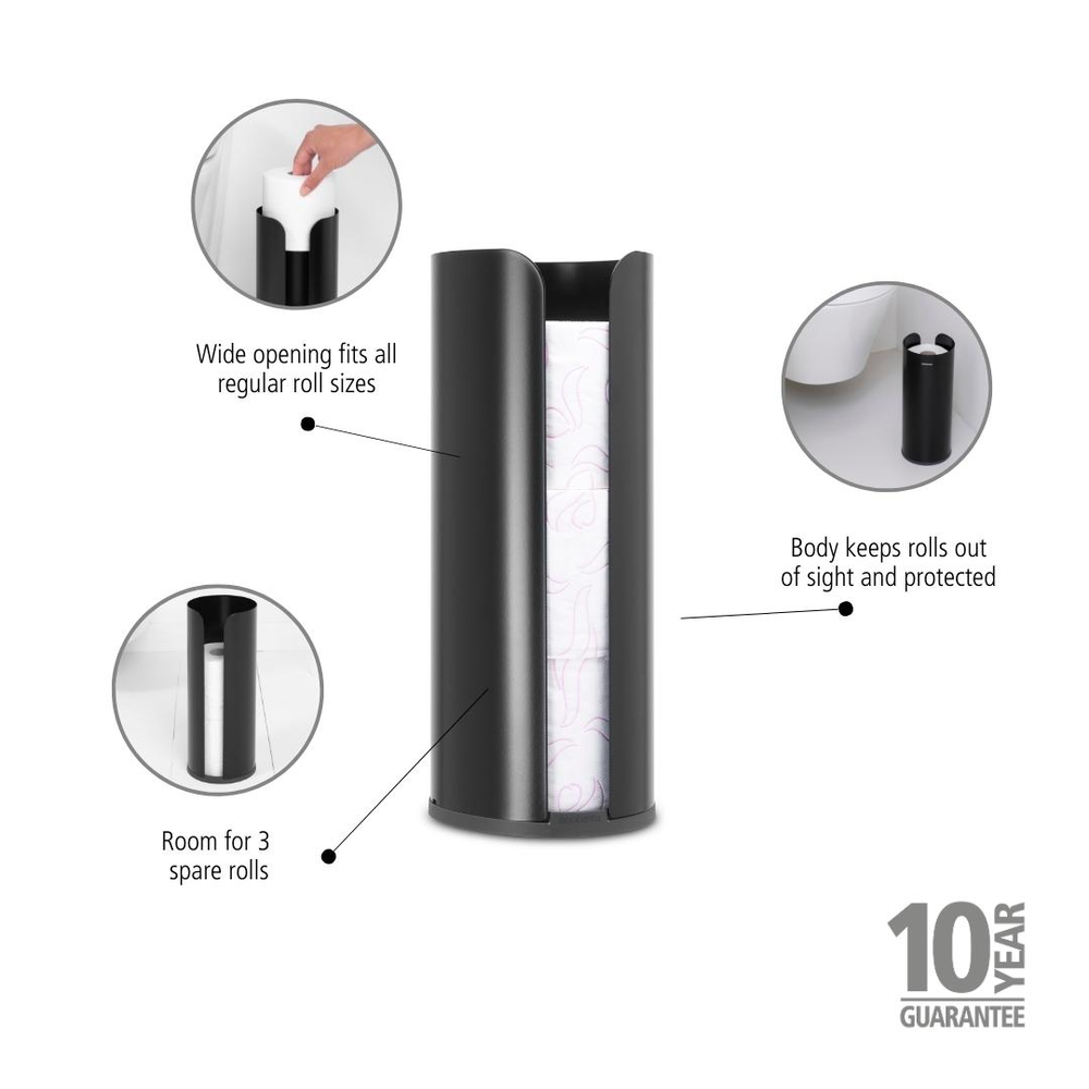 DISPENSADOR BRABANTIA ROLLOS PAPEL RENEW MATT BLACK - 6