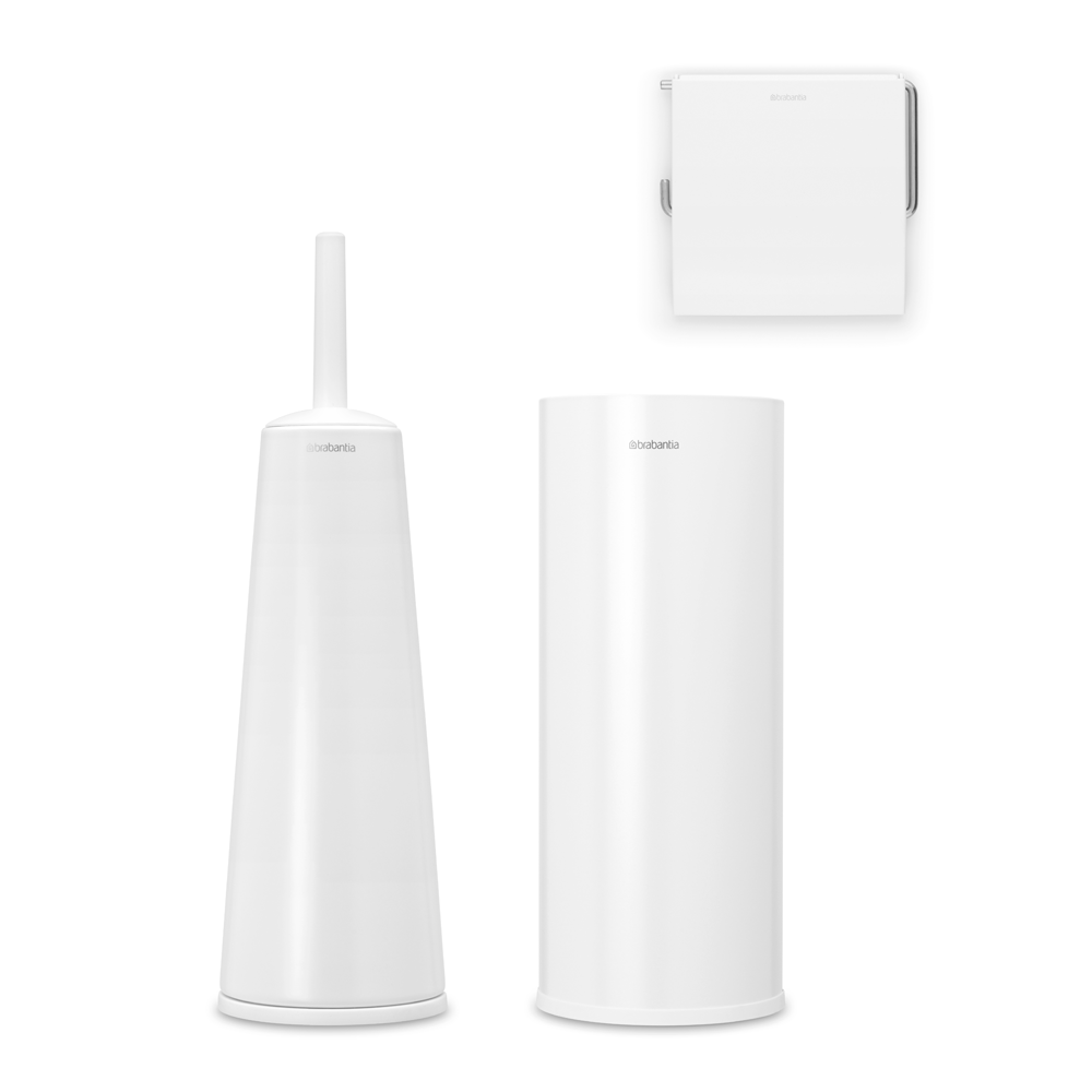 SET BRABANTIA 3 ACCESORIOS BAÑO RENEW WHITE - 1