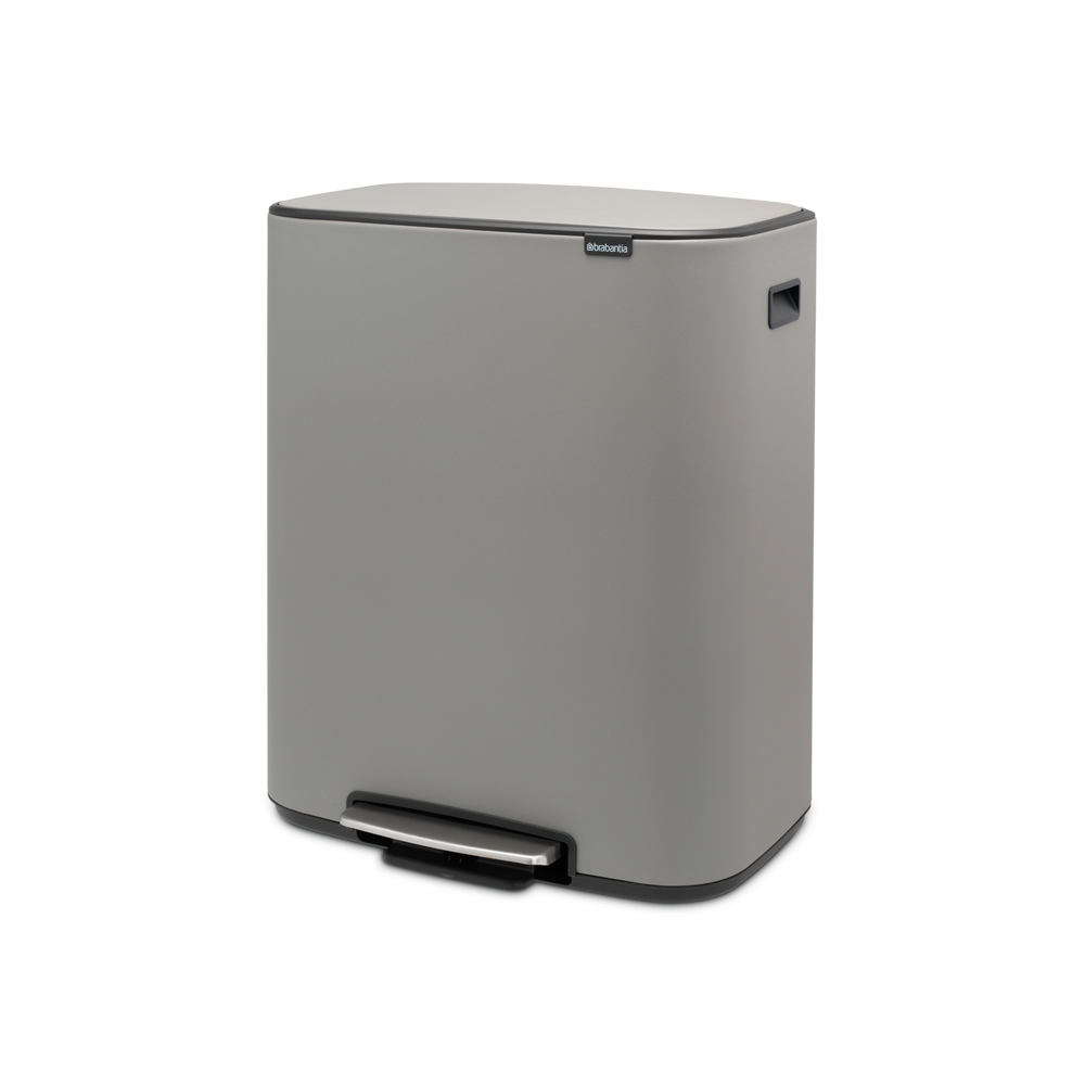 BASURERO PEDAL BO 60 LT MINERAL CONCRETE GREY - 2
