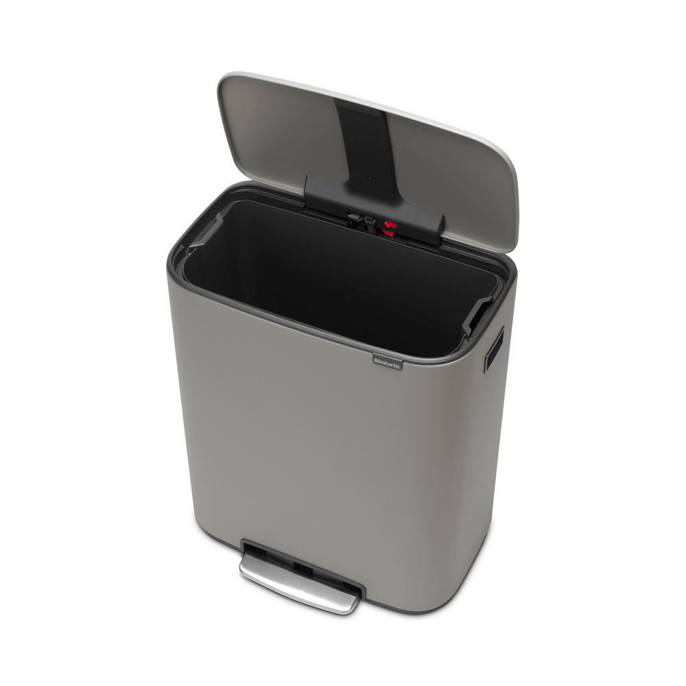 BASURERO PEDAL BO 60 LT MINERAL CONCRETE GREY - 3