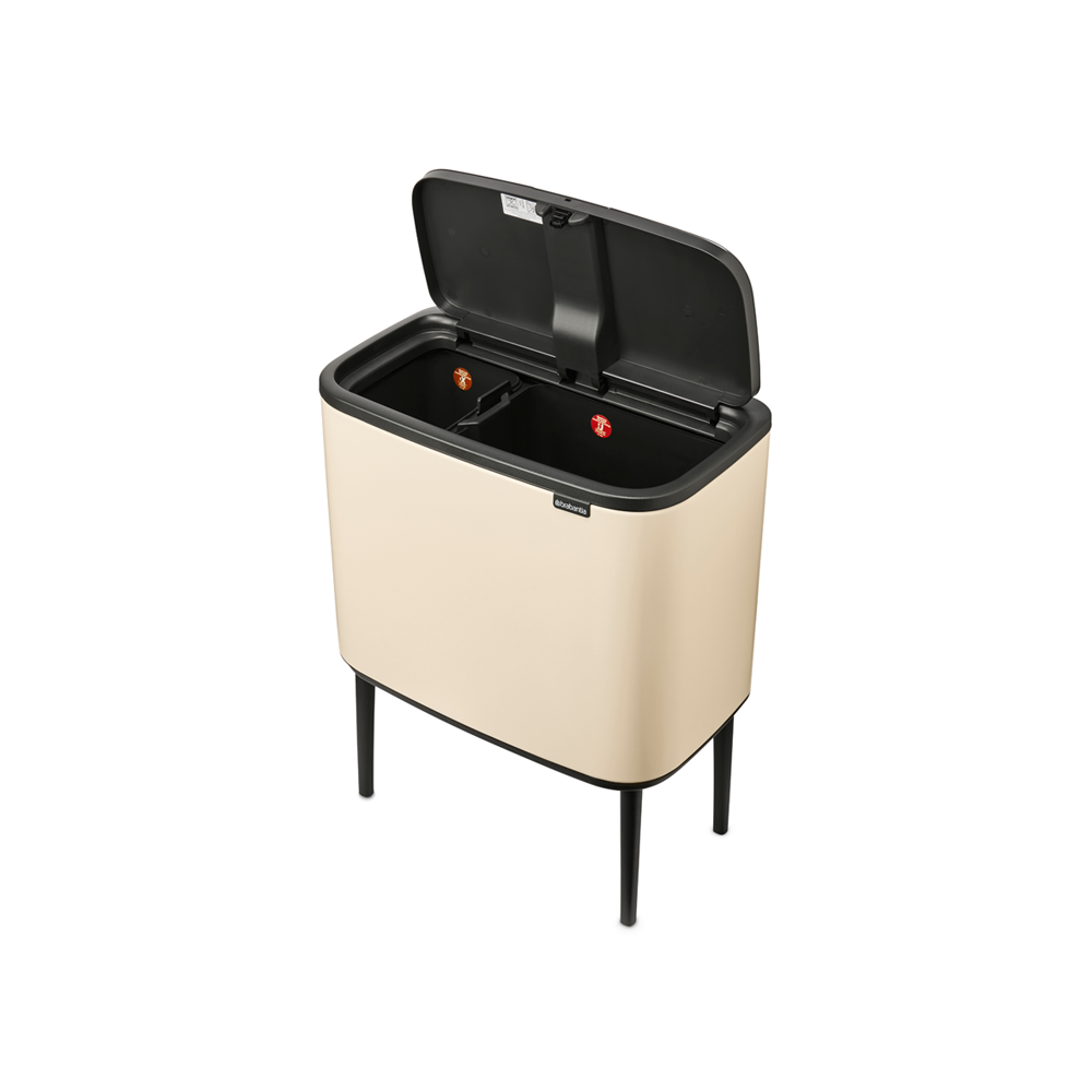 BASURERO BRABANTIA BO TOUCH 11 + 23 LT SOFT BEIGE - 2