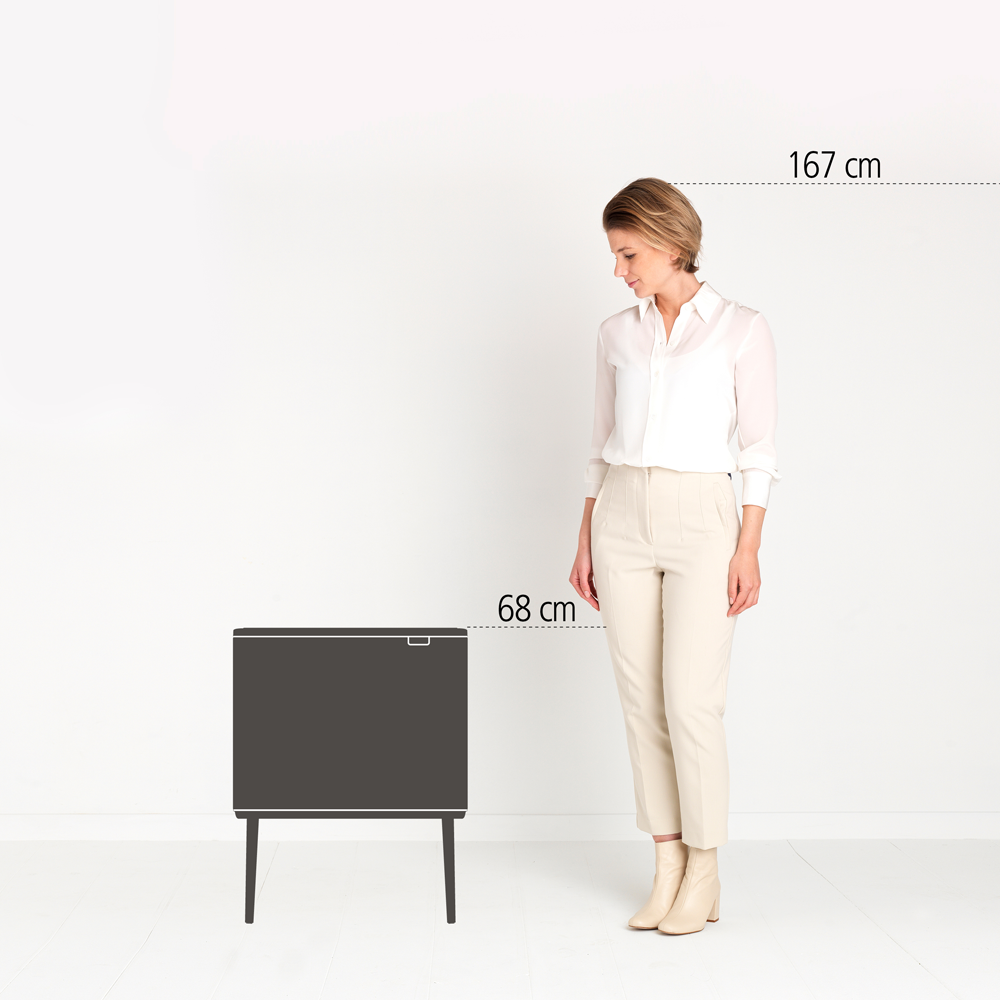 BASURERO BRABANTIA BO TOUCH 11 + 23 LT SOFT BEIGE - 5
