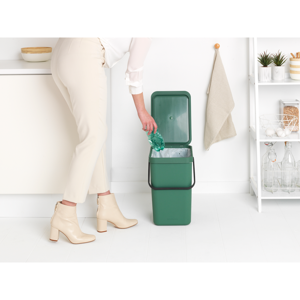 BASURERO BRABANTIA SORT & GO 25 LT FIR GREEN - 6