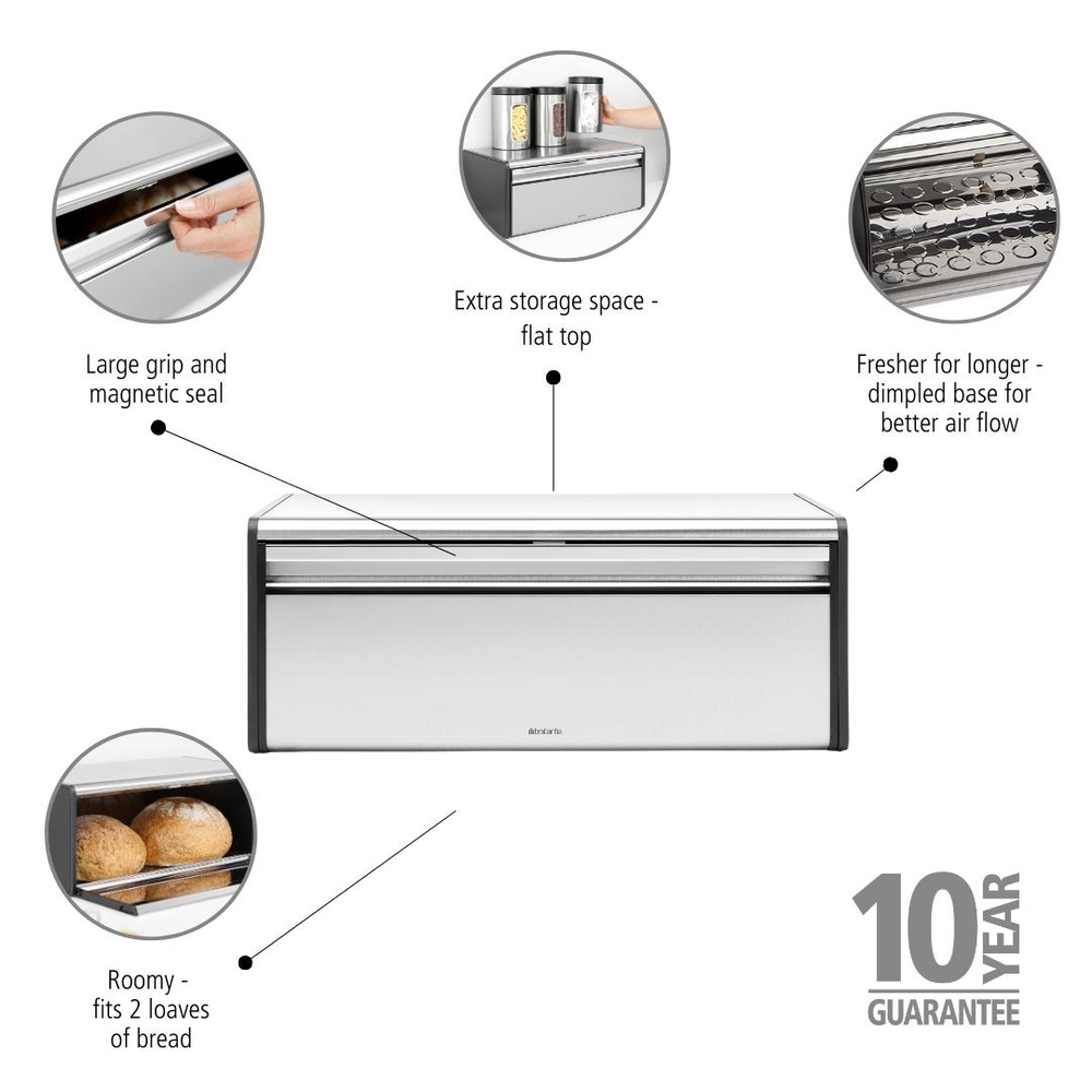 PANERA BRABANTIA TAPA ABATIBLE MATT STEEL FINGERPRINT PROOF - 6