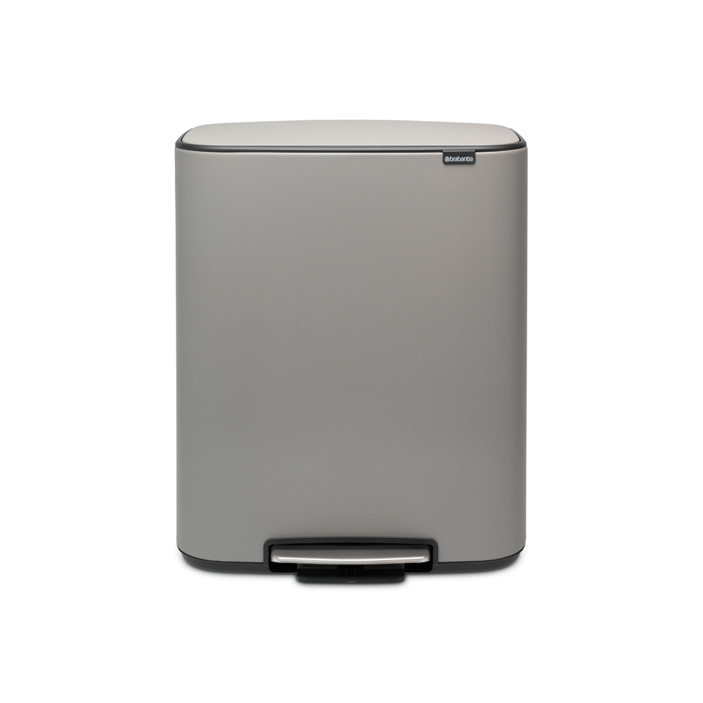 BASURERO BRABANTIA PEDAL BO 2 X 30 LT MINERAL CONCRETE GREY - 1