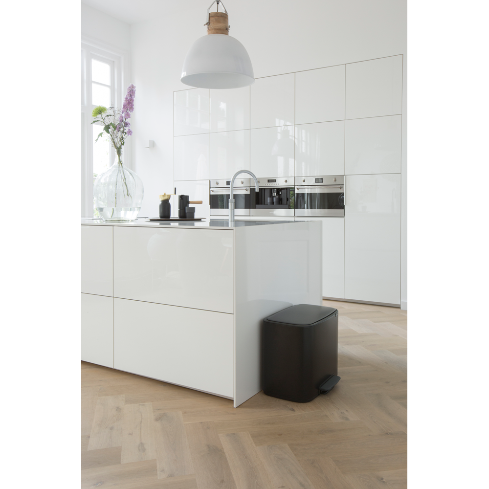 BASURERO BRABANTIA PEDAL BO 11 + 23 LT MATT BLACK - 6