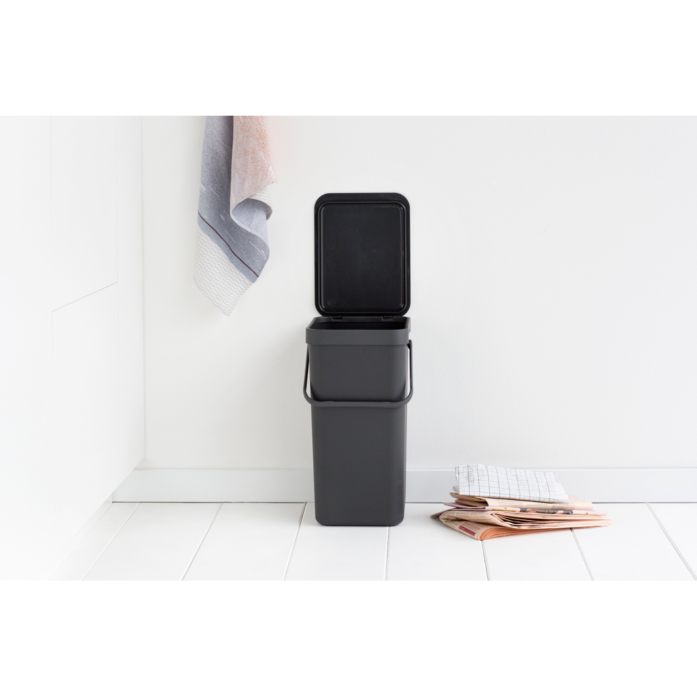 BASURERO BRABANTIA SORT & GO 16 LT GREY - 4