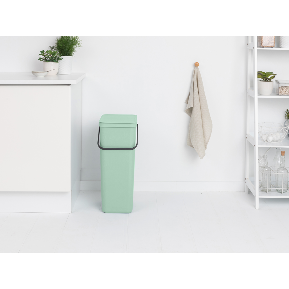 BASURERO BRABANTIA RECICLAJE SORT & GO 40 LT JADE GREEN - 5