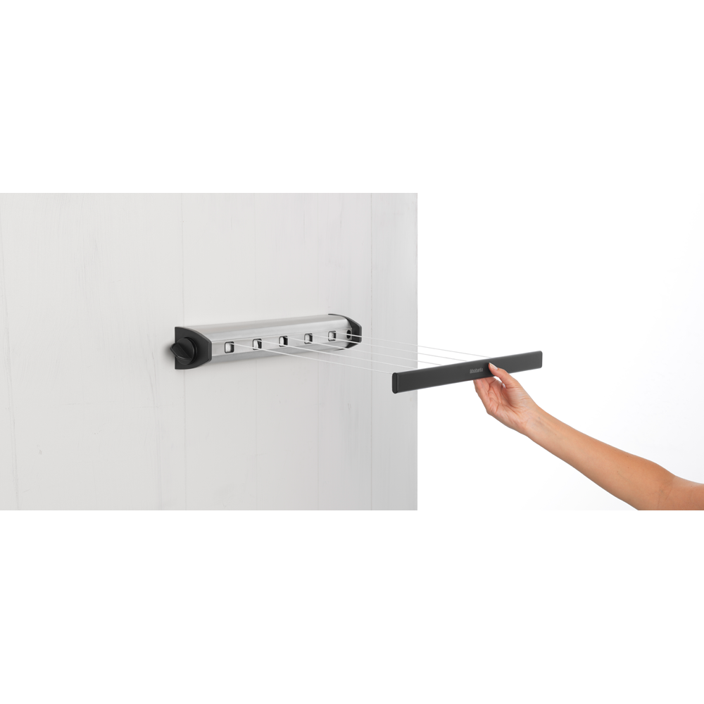 COLGADOR BRABANTIA RETRÁCTIL 22 MT MATT STEEL - 4