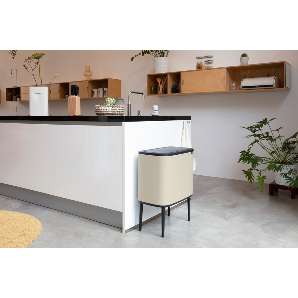 BASURERO BRABANTIA BO TOUCH 36 LT SOFT BEIGE - 4
