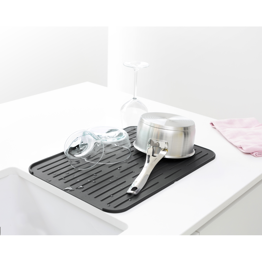 BANDEJA BRABANTIA SECAPLATOS SILICONA SINKSIDE DARK GREY - 3