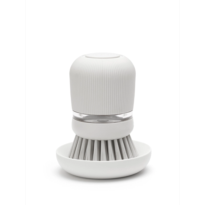 CEPILLO PARA PLATOS CON DISPENSADOR LIGHT GREY - 1