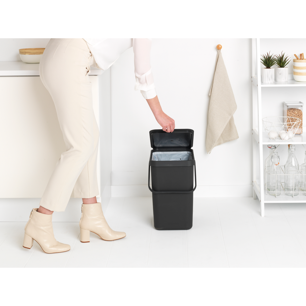 BASURERO BRABANTIA SORT & GO 25 LT GREY - 4