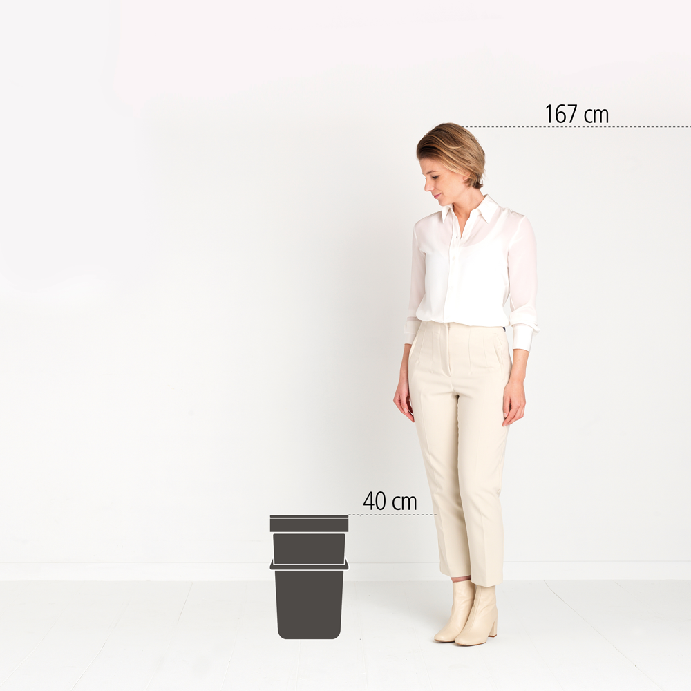 BASURERO BRABANTIA SORT & GO 25 LT GREY - 6
