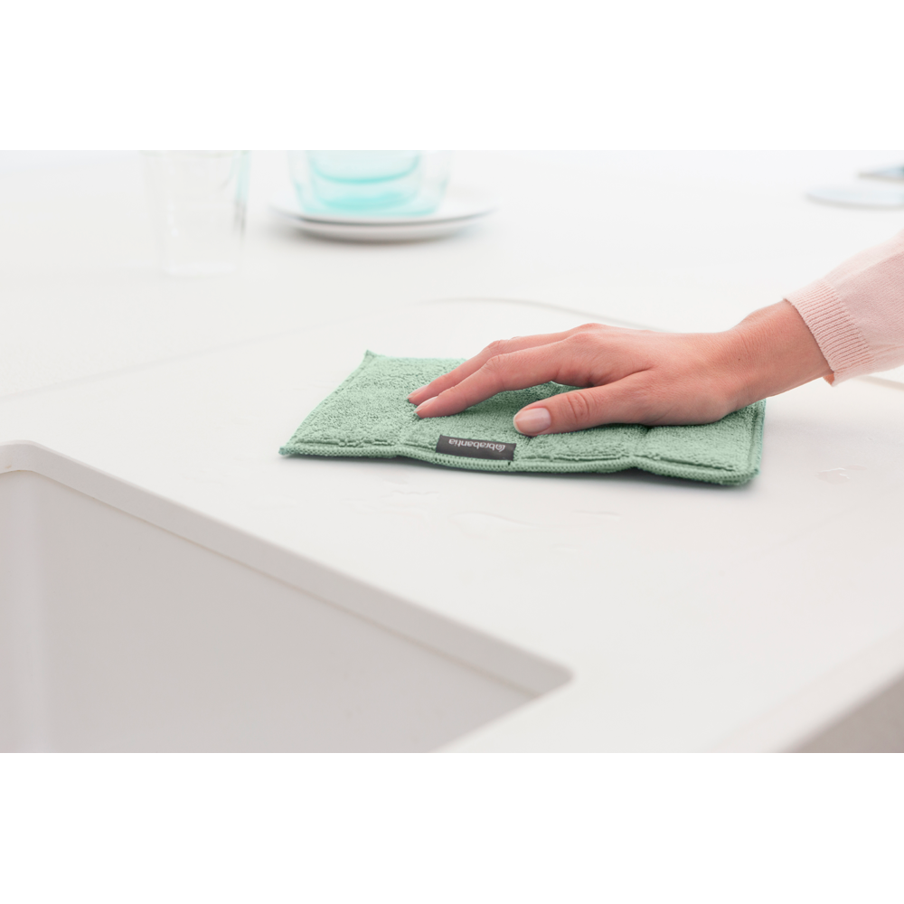 SET DE 3 PAÑOS DE MICROFIBRA PARA LIMPIEZA JADE GREEN - 2