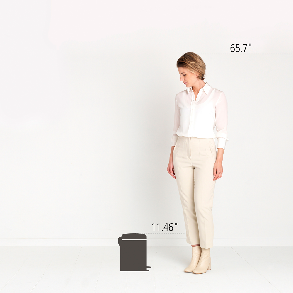 BASURERO BRABANTIA PEDAL NEWICON 5 LT METALLIC GREY - 5