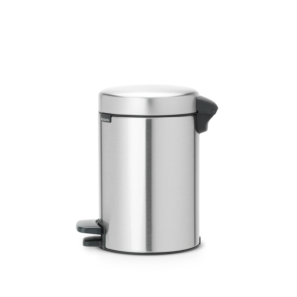 BASURERO BRABANTIA PEDAL NEWICON 3 LT MATT STEEL FINGERPRINT PROOF - 2