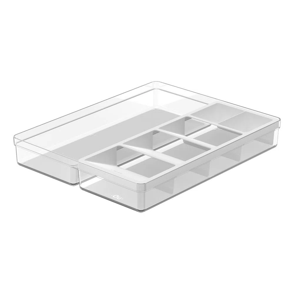 ORGANIZADOR DE UTENSILIOS Y CUBIERTOS CLEAR BLANCO - 2