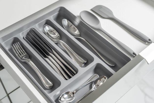 ORGANIZADOR DE CUBIERTOS LOGIC GRIS - 2