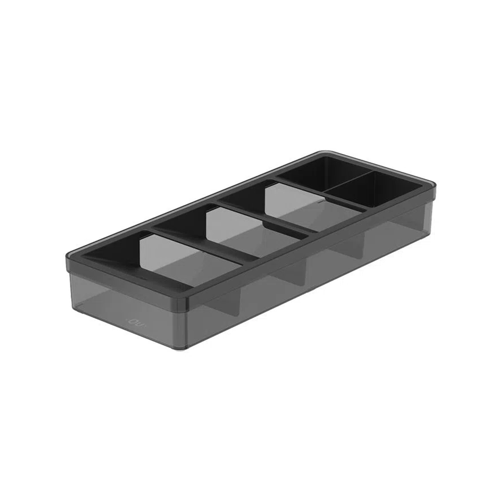 ORGANIZADOR DE CUBIERTOS CLEAR NEGRO - 1