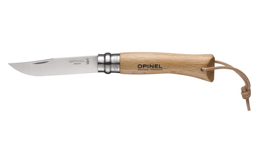 CUCHILLO OPINEL N°7 CON LAZO DE CUERO - 1