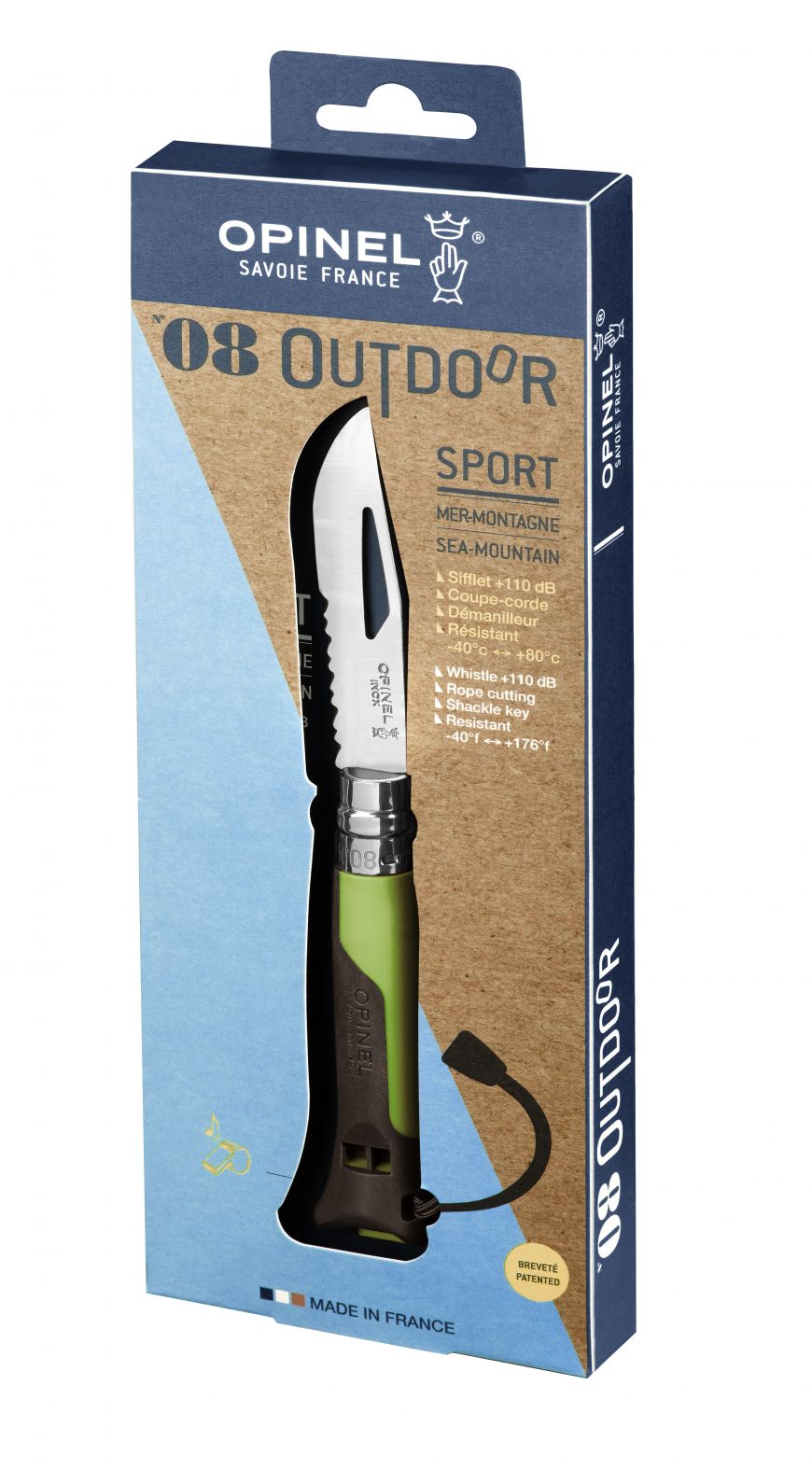 CUCHILLO OPINEL Nº8 OUTDOOR VERDE - 2
