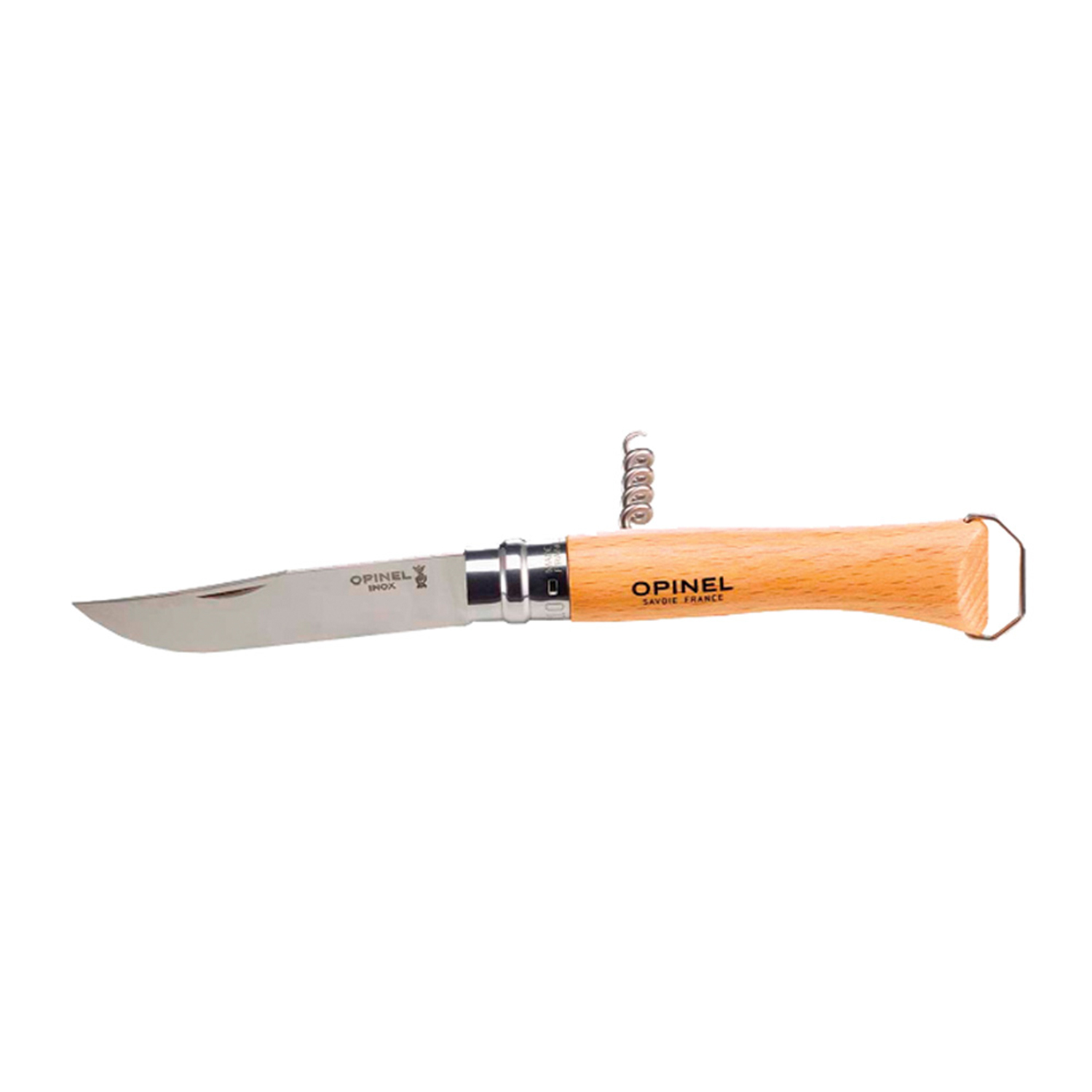 CUCHILLO OPINEL N°10 ABREBOTELLAS CON SACACORCHOS ACERO - 1