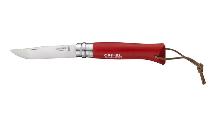 CUCHILLO OPINEL N°8 TREKKING ROJO CON FUNDA - 2