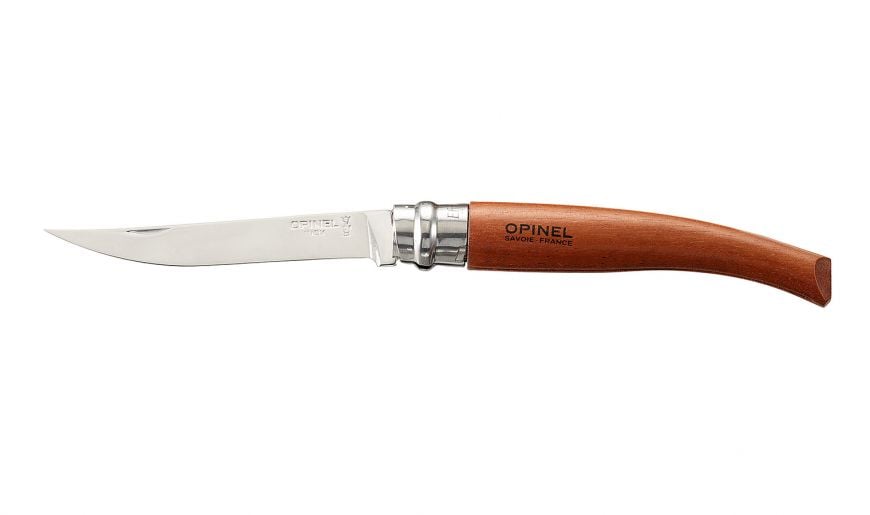 CUCHILLO OPINEL N°10 SLIM MANGO DE PALO ROJO - 1