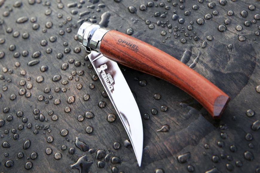 CUCHILLO OPINEL N°10 SLIM MANGO DE PALO ROJO - 2