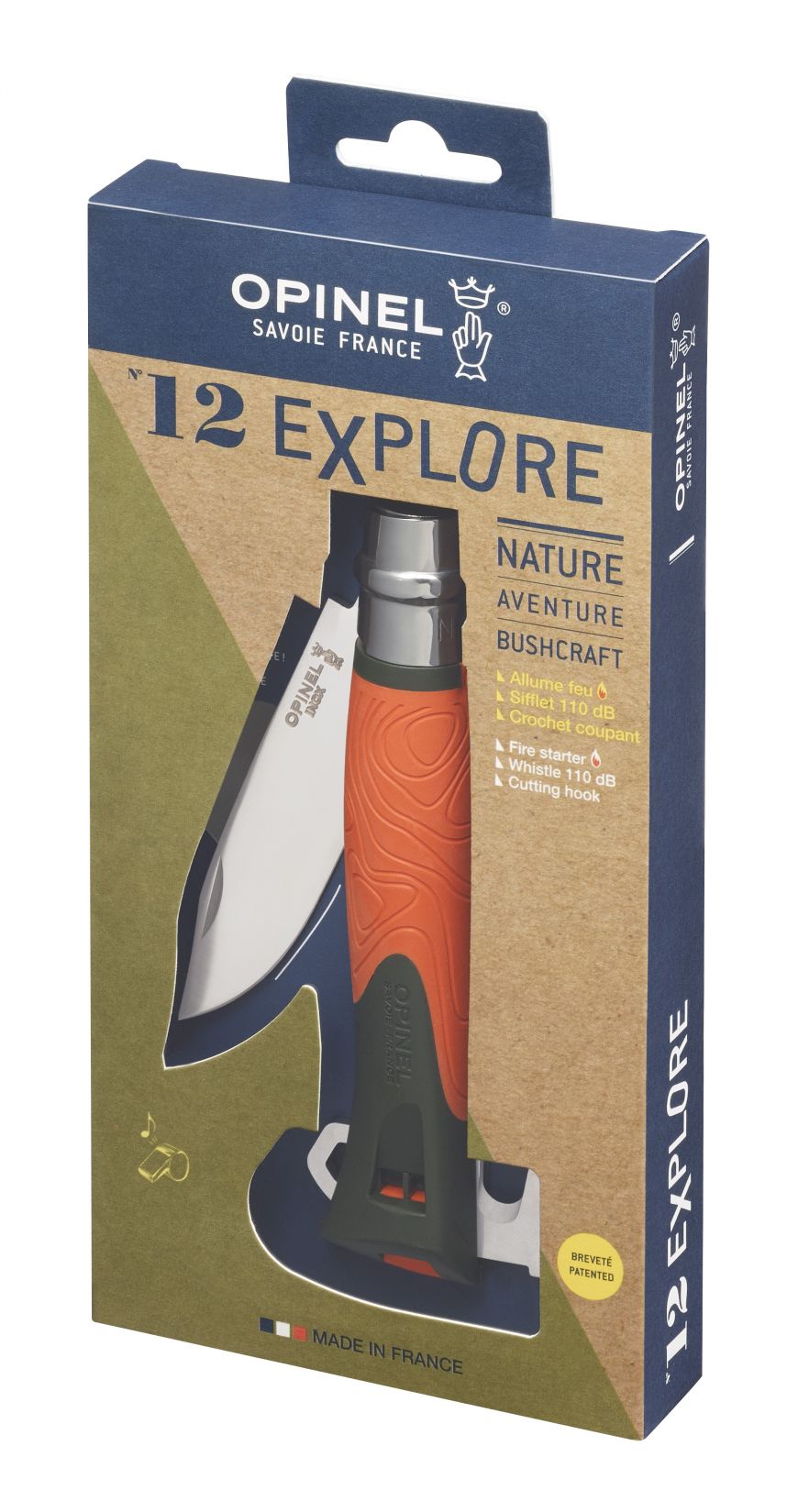 CUCHILLO OPINEL N°12 EXPLORER NARANJO - 3