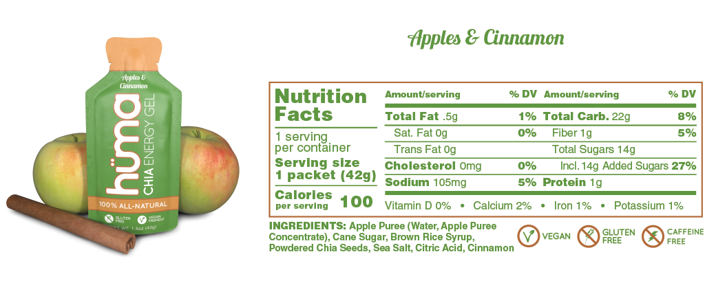 GEL ENERGÉTICO HUMA APPLES & CINNAMON - 2
