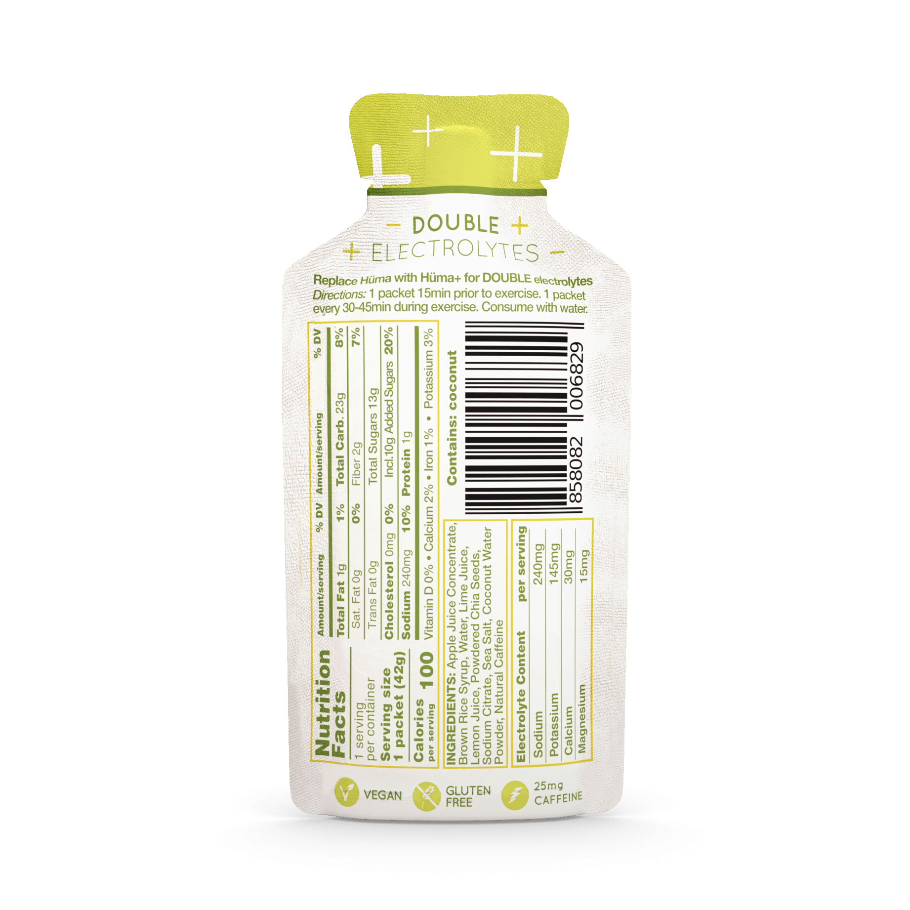 GEL ENERGÉTICO HUMA PLUS LEMON LIME - 3
