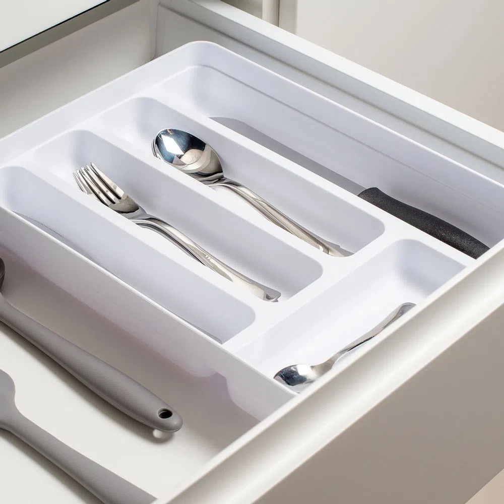 CONJUNTO ORGANIZADOR CUBIERTOS BLANCO - 3