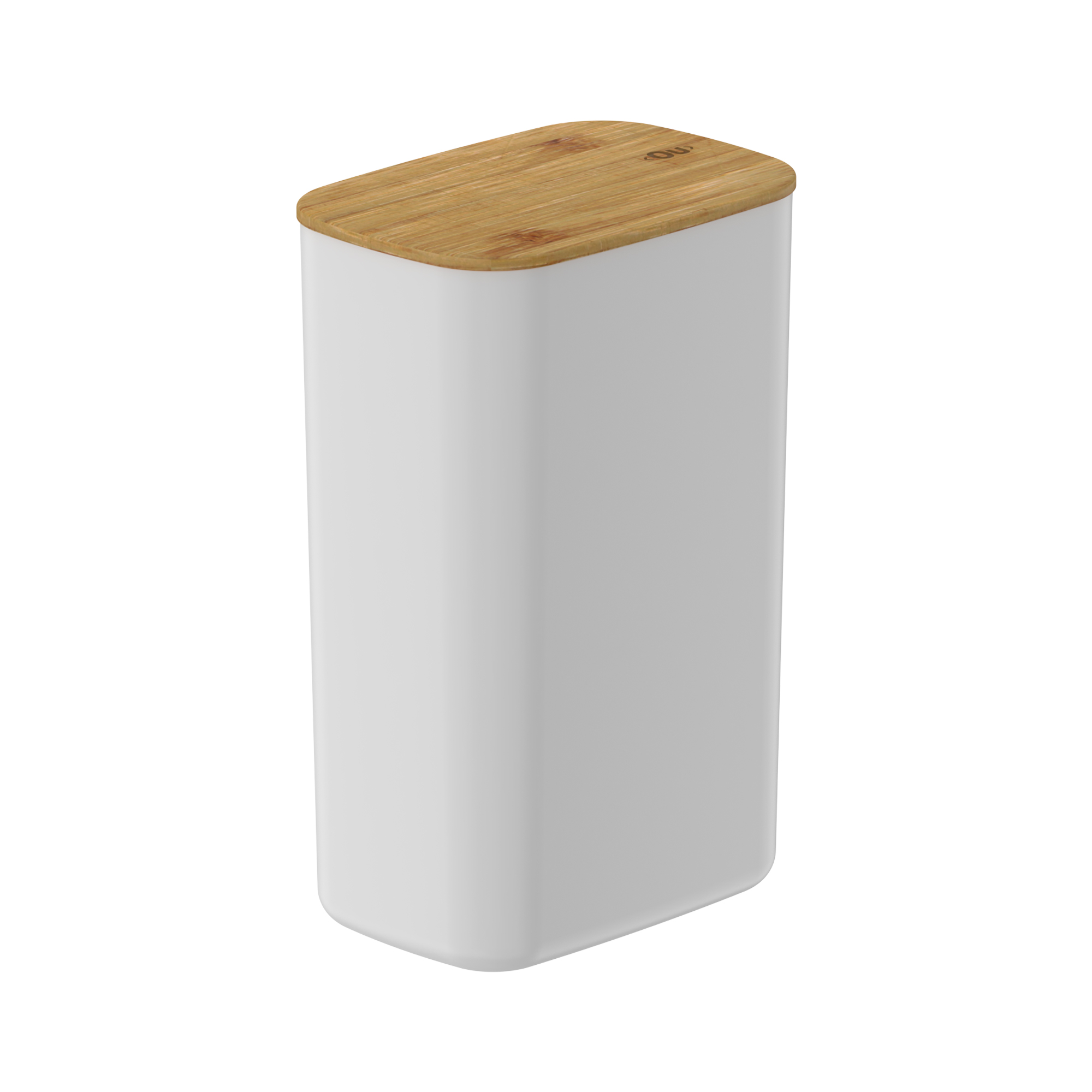 CONTENEDOR HERMÉTICO RECTANGULAR CON TAPA DE BAMBÚ KEEP 2,3 LT BLANCO OU - 1