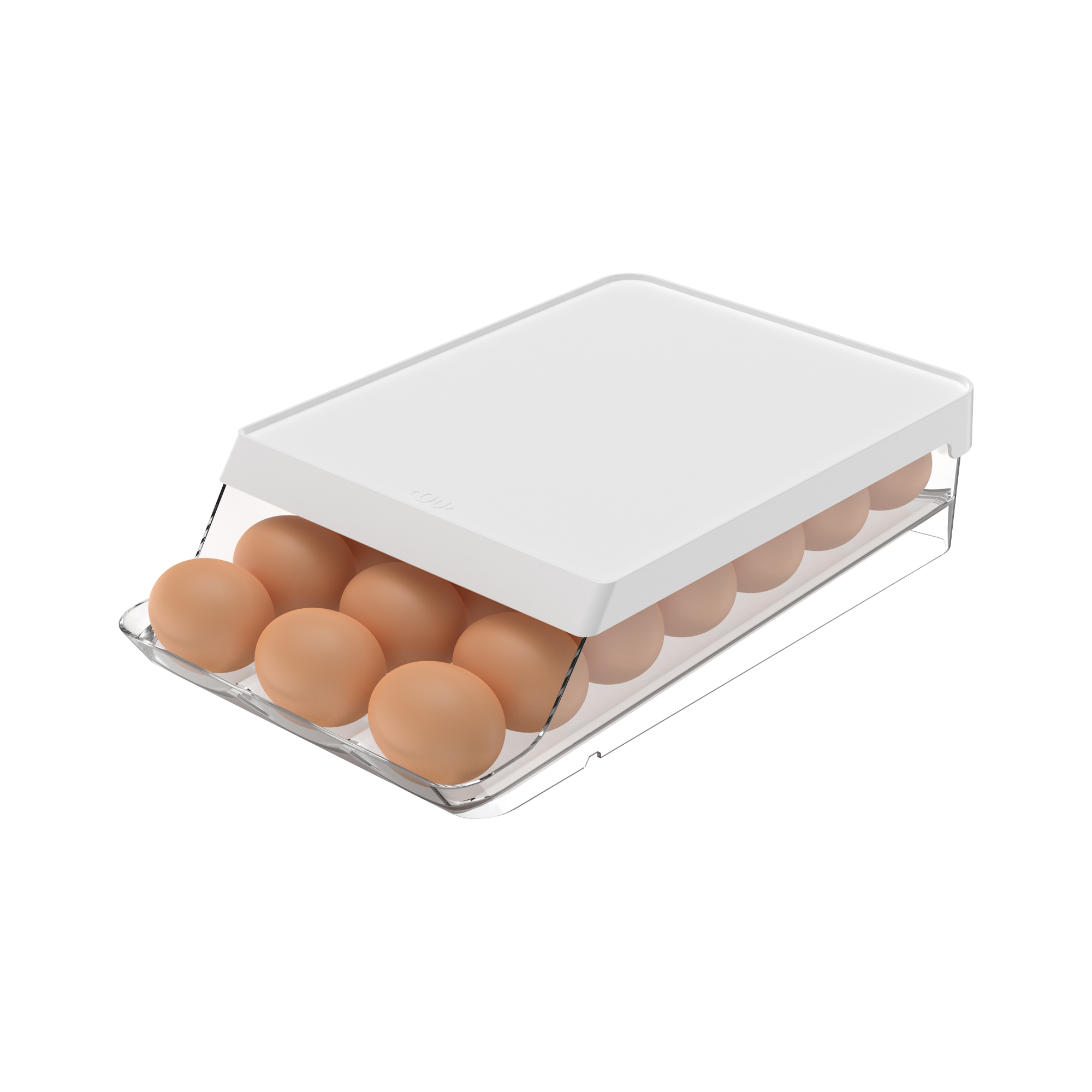 ORGANIZADOR DE HUEVOS ROLL CLEAR FRESH 21 UN BLANCO OU - 3